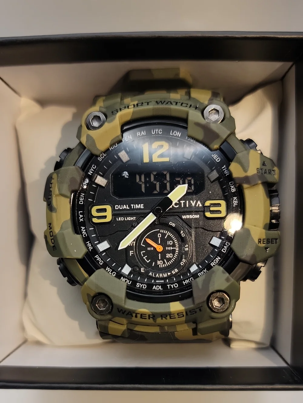 NWT Activa X Invicta BlackOps Digital Men's Watch - 56mm. Camoflage ACW1637-004